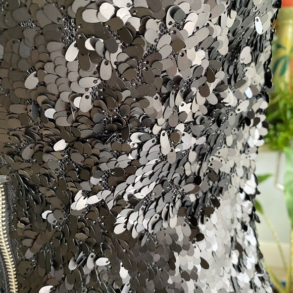 Sparkle & Fade Strapless Black Sequin Mini Mermaidcore Barbiecore Fairygothcore - Picture 6 of 8